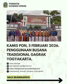 KAMIS PON SEBAGAI HARI KHUSU MENGENAKAN PAKAIAN GAGRAK YOGYAKARTA